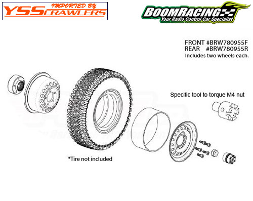 Boom Racing 16-Hole 1.55 Classic Steelie Beadlock Wheels