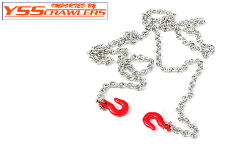 YSS Scale Parts - 1/10 Scale Chain V2 [Red Hook][Silver]
