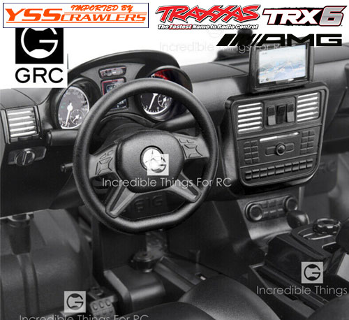 GRC Cockpit Interior Kit Black For Traxxas TRX-4 G500 Benz TRX-6 G63