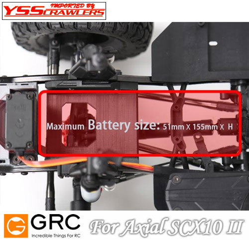 GRC Center Battery Mount for Axial SCX10 II