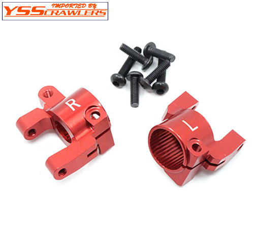 YSS Xtra Speed Aluminum 6061 T6 Front C Hub Pair For AXIAL SCX10 II Red