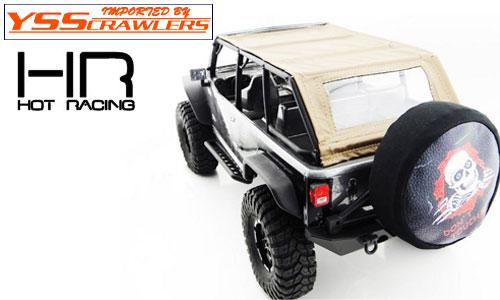 Hot Racing Soft top roof for Axial SCX10 Wrangler Jeep! [Brown]