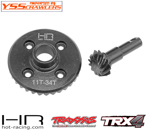 HR Steel Helical Diff Ring/Pinion Overdrive (11/34T) for Traxxas TRX-4!
