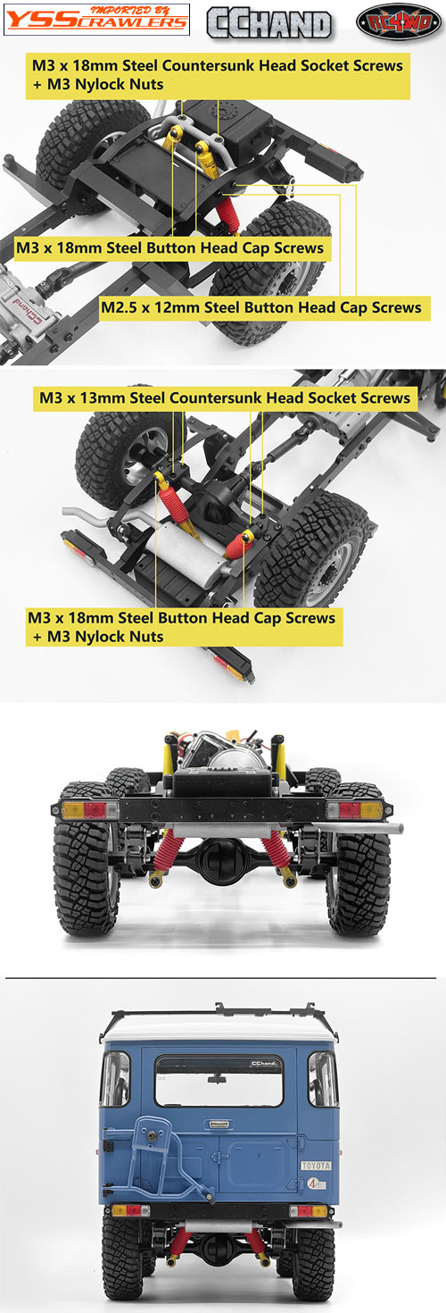 RC4WD Rear Shock Mounting System for Gelande Cruiser