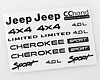 RC4WD scale emblem - JEEP XJ Logo Set - [Black]
