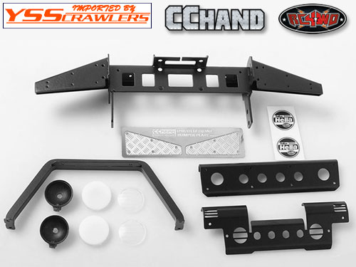 RC4WD Metal Front Bumper w/Stinger and Lights for Gelande II D90/D110
