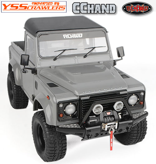 RC4WD Metal Front Bumper w/Stinger and Lights for Gelande II D90/D110