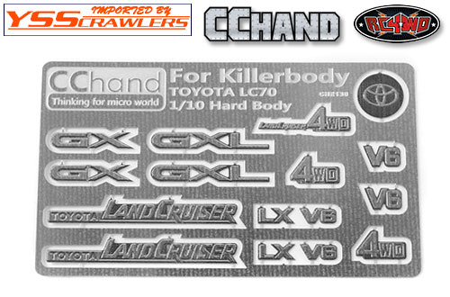 RC4WD Metal Emblems for Toyota Killerbody LC70! [Metal]