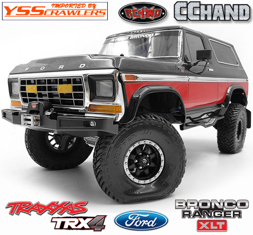 RC4WD Front Winch Bumper W/LED Lights for Traxxas TRX-4 '79 Bronco Ranger XLT