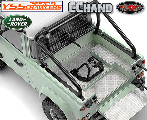 RC4WD Steel Rear Bed Diamond Plates for RC4WD Gelande II 2015 Land Rover Defender D90 (Pick-Up)