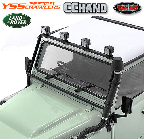 RC4WD Front Window Roll Cage w/ Flood Lights for RC4WD Gelande II 2015 Land Rover Defender D90(Pick-Up)