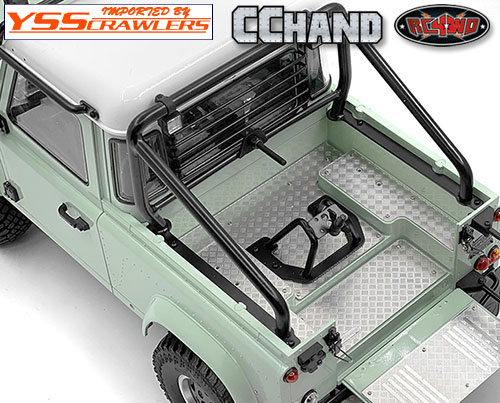 RC4WD Steel Rear Bed Diamond Plates for RC4WD Gelande II 2015 Land Rover Defender D90 Pick-Up