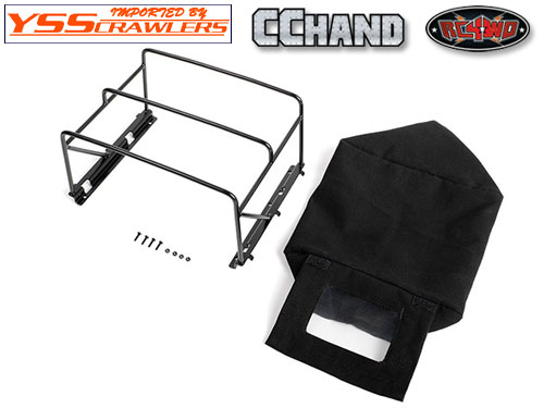 Steel Tube Bed Cage w/ Soft Top for RC4WD Gelande II 2015 Land Rover Defender D90 (Pick-Up) (Black)
