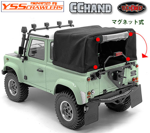 Steel Tube Bed Cage w/ Soft Top for RC4WD Gelande II 2015 Land Rover Defender D90 (Pick-Up) (Black)