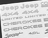 RC4WD メタル エンブレム - JEEP XJ ロゴ セット - [クローム] - ウインドウを閉じる