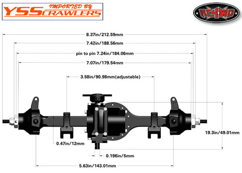 RC4WD Blackwell Scale Machined Axle V2 (Front)
