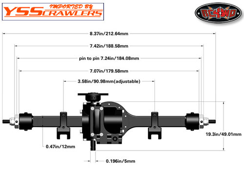 RC4WD Blackwell Scale Machined Axle V2 (Rear)