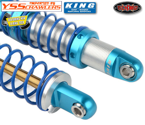 RC4WD King Off-Road Racing Shocks 100mm (Silver/Blue)