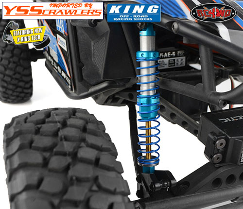 RC4WD King Off-Road Racing Shocks 100mm (Silver/Blue)