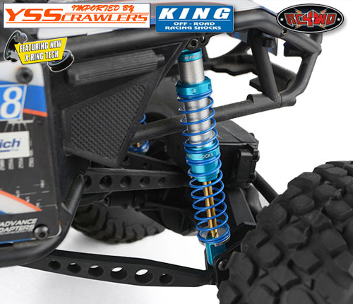 RC4WD King Off-Road Racing Shocks 100mm (Silver/Blue)