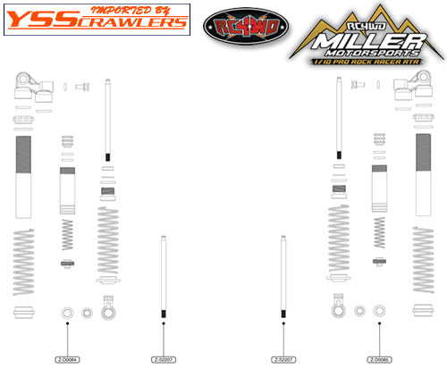 RC4WD Front Shocks for RC4WD Miller Motorsports Pro Rock Racer