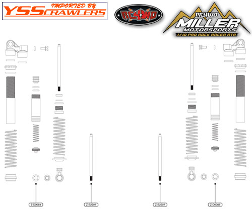 RC4WD Rear Shocks for RC4WD Miller Motorsports Pro Rock Racer