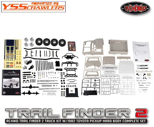 RC4WD Trail Finder 2 Truck Kit w/1982 Toyota Pickup Hard Body Complete Set