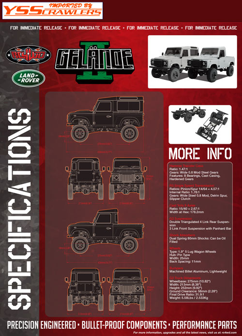 RC4WD Gelande II RTR w/Defender D90 Body
