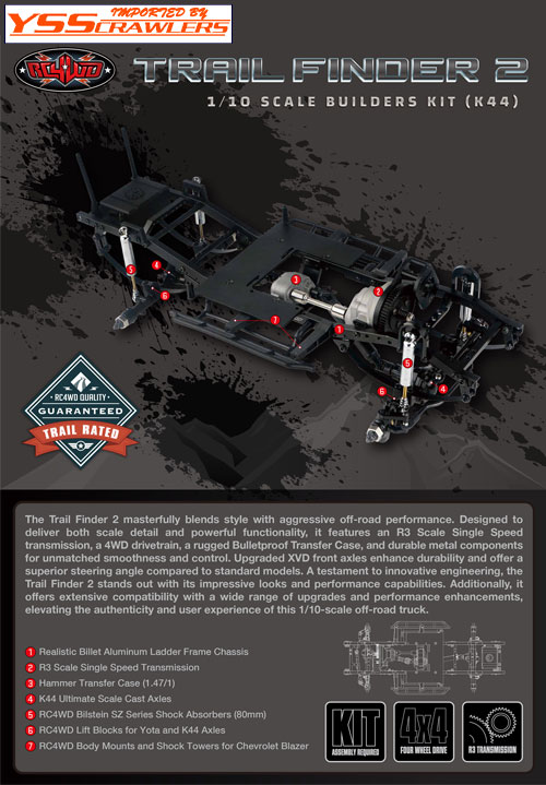 RC4WD Trail Finder 2 1/10 Scale Builders Kit (K44)