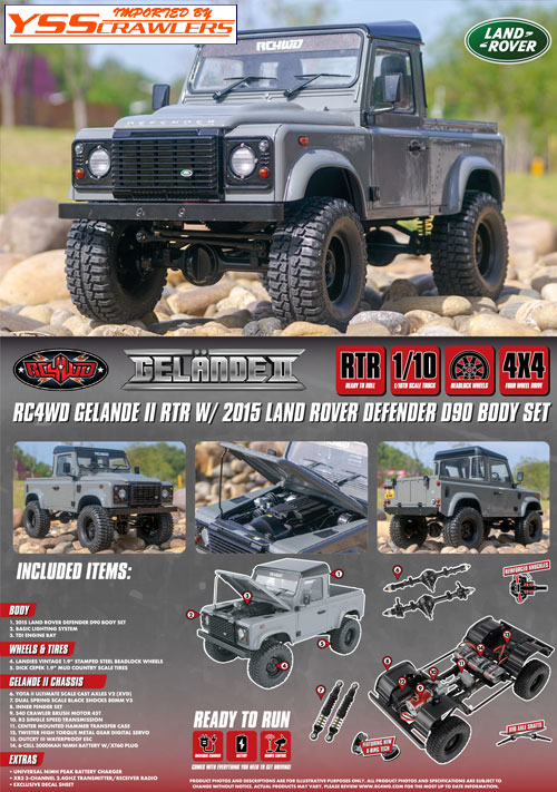 RC4WD Gelande II RTR w/Defender D90 Pickup