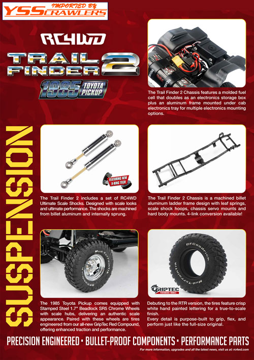 RC4WD Trail Finder 2 RTR w/1985 Toyota 4Runner Hard Body Set (Red)