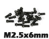 RC4WD ミニチュアスケール ヘックスボルト [M2.5x6mm][ブラック][20本]