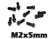 RC4WD ミニチュアスケール ヘックスボルト [M2x5mm][ブラック][20本] - ウインドウを閉じる