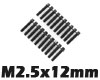 RC4WD ミニチュアスケール ヘックスボルト [M2.5x12mm][ブラック][20本]