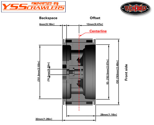 RC4WD Deep Dish Slot Mag 2.2 Beadlock Wheels