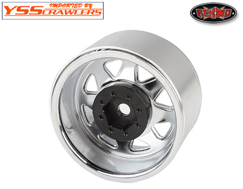 >RC4WD 8 Lug Deep Dish Wagon 1.9 Steel Stamped Beadlock Wheels (Chrome)