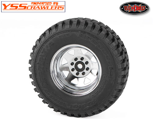>RC4WD 8 Lug Deep Dish Wagon 1.9 Steel Stamped Beadlock Wheels (Chrome)