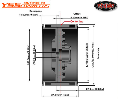 RC4WD Black Rhino Armory Internal Beadlock Deep Dish 2.2 Wheels