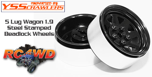 RC4WD 5 Lug Wagon 1.9 Steel Stamped Beadlock Wheels [Black]