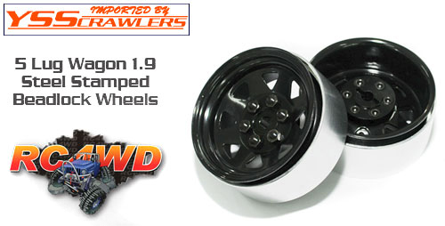 RC4WD 6 Lug Wagon 1.9 Steel Stamped Beadlock Wheels [Black]