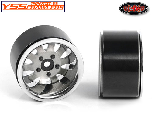 >RC4WD 5 Lug Steel Wheels w/Beauty Ring (Silver)