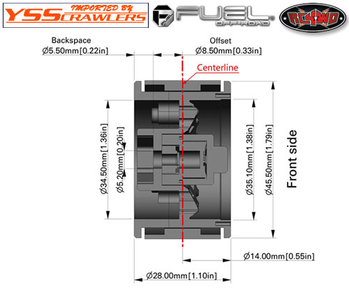 RC4WD Fuel Off-Road 1.5 Zephyr Beadlock Wheels