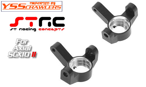 STRC Alum Steering Knuckles for SCX10-II! [Black][Pair]