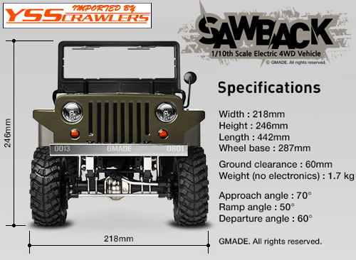 YSS G Made - Sawback Scale Crawler kit!