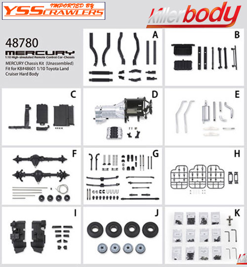 Killerbody Mercury 1/10 Fits Toyota LC70 Hard Body