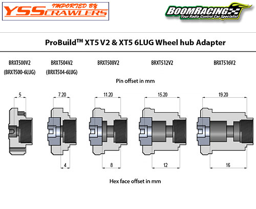 BR XT500 Series Hub Adapters
